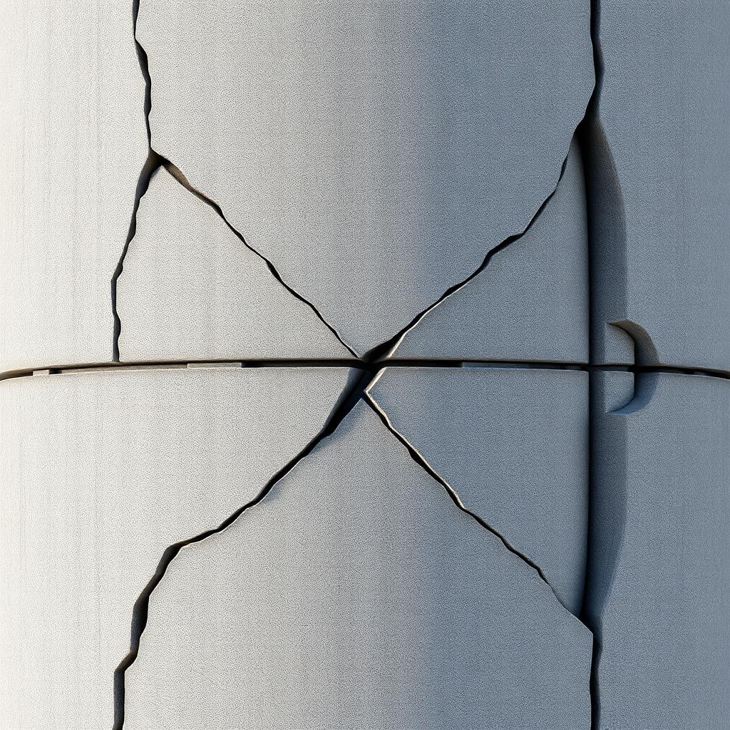 Grietas en X en columna